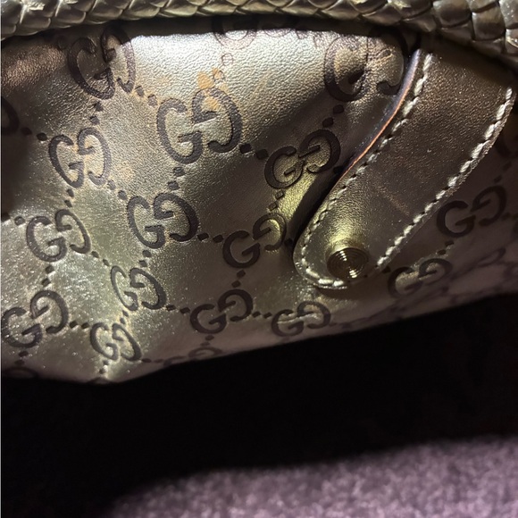 Gucci Britt Tassel Flap Bag Guccissima Metallic Gold w Tassel, dust bag and box - Picture 8 of 16